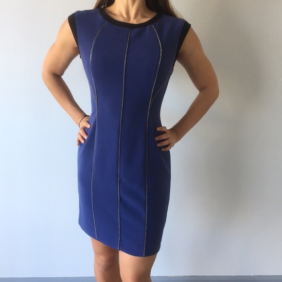 Blue Chain detail dress Rebecca Taylor 8 - Picture 3 of 8